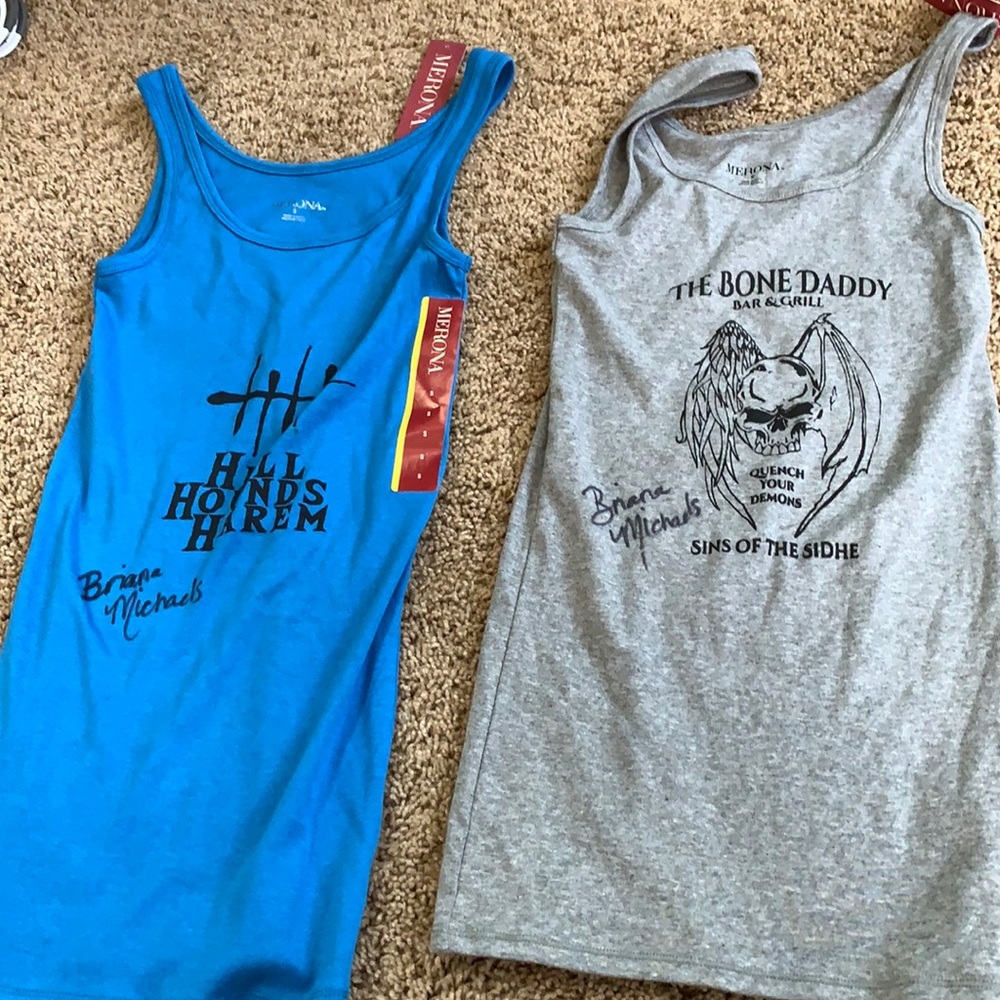SIGNED merch 2 tank tops size small